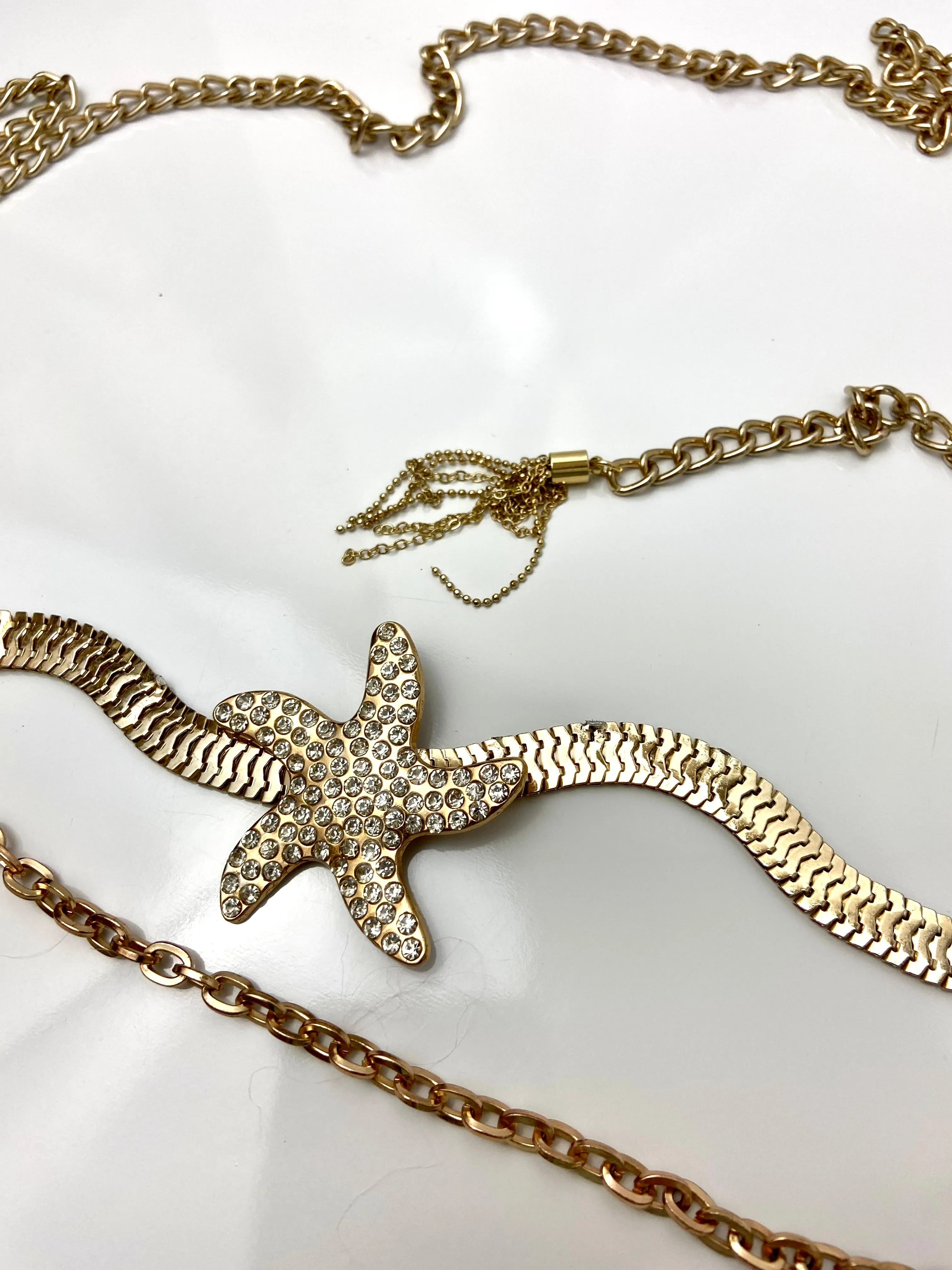 Starfish ⭐️ layered chain belt