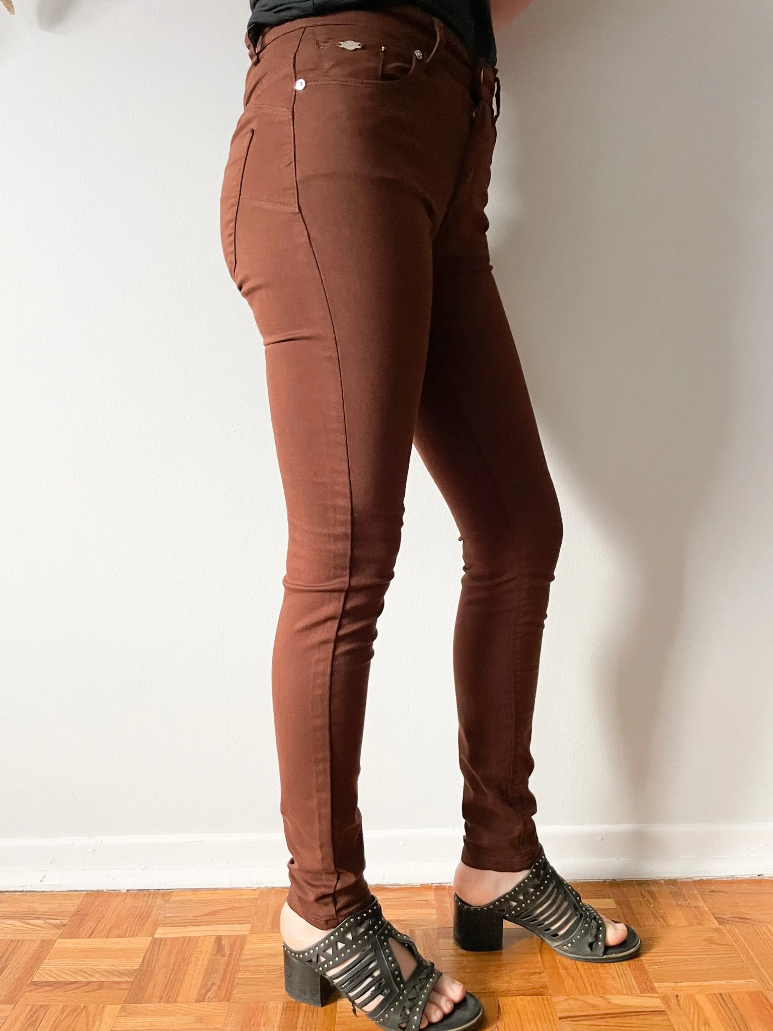 Stradivarius Burnt Orange Push Up Tapered Jeans - Size 2