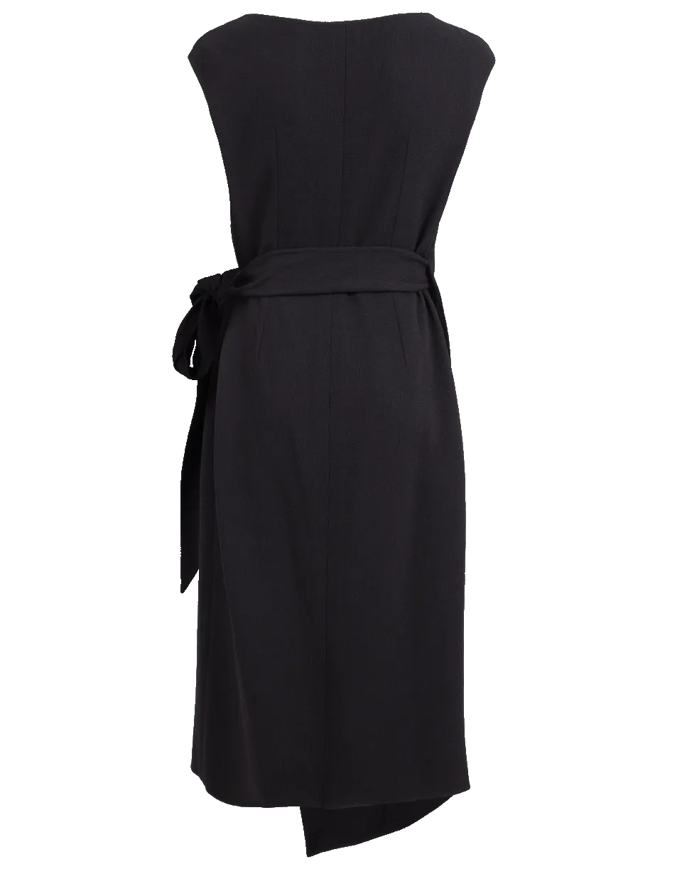 Stretch Wool Wrap Dress