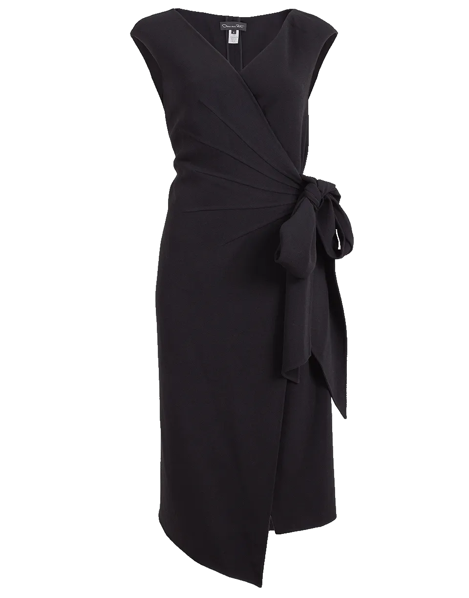 Stretch Wool Wrap Dress