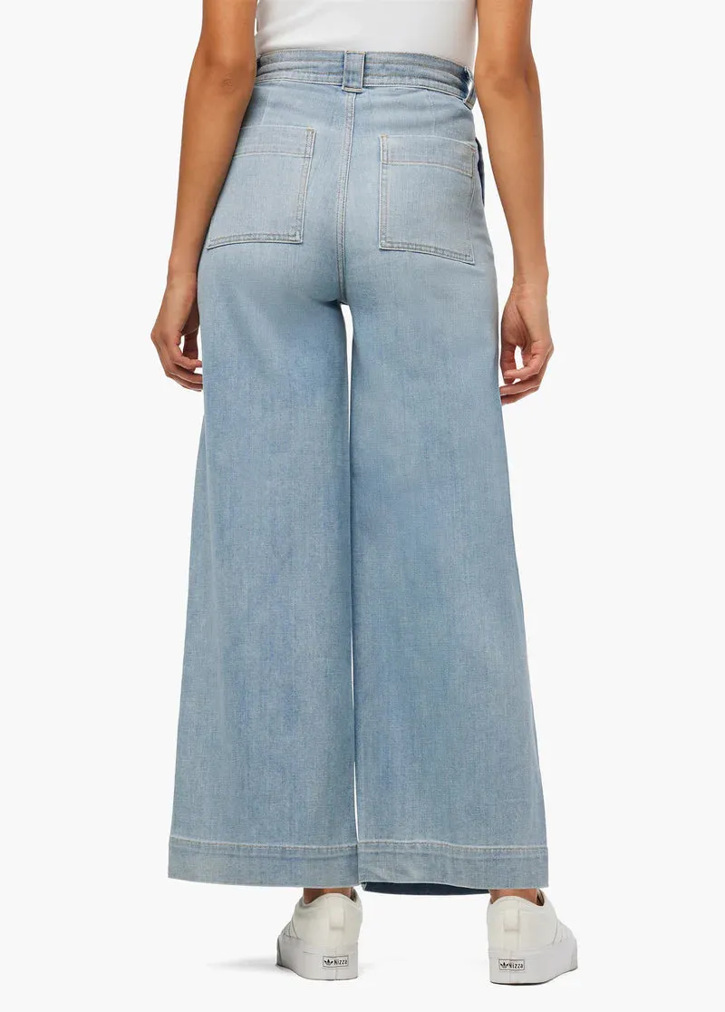 The Addison High Rise Drawstring Wide Leg Crop - Admiration