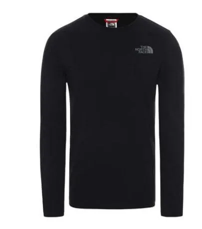 The North Face Easy Long-Sleeve Men Lifestyle Long Sleeve Black/Zinc Grey Nf0A2Tx1Kz21