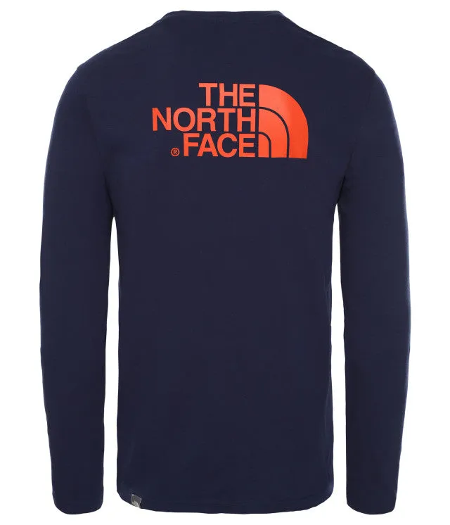 The North Face Men Lifestyle Nf0A2Tx1-Jc6-1 M L/S Easy T-shirt Montague Blue