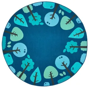 Tranquil Trees Round Classroom Rug