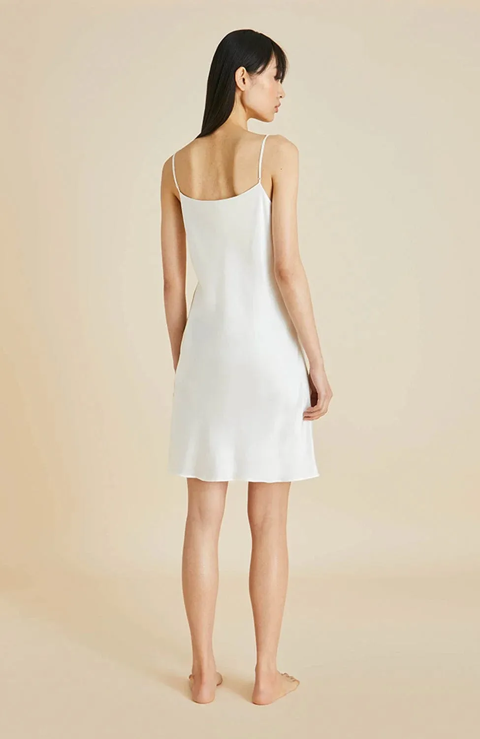 Venus Ivory Silk Short Slip Dress