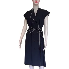 Vintage 1980s Halston III Cap Sleeve Dress