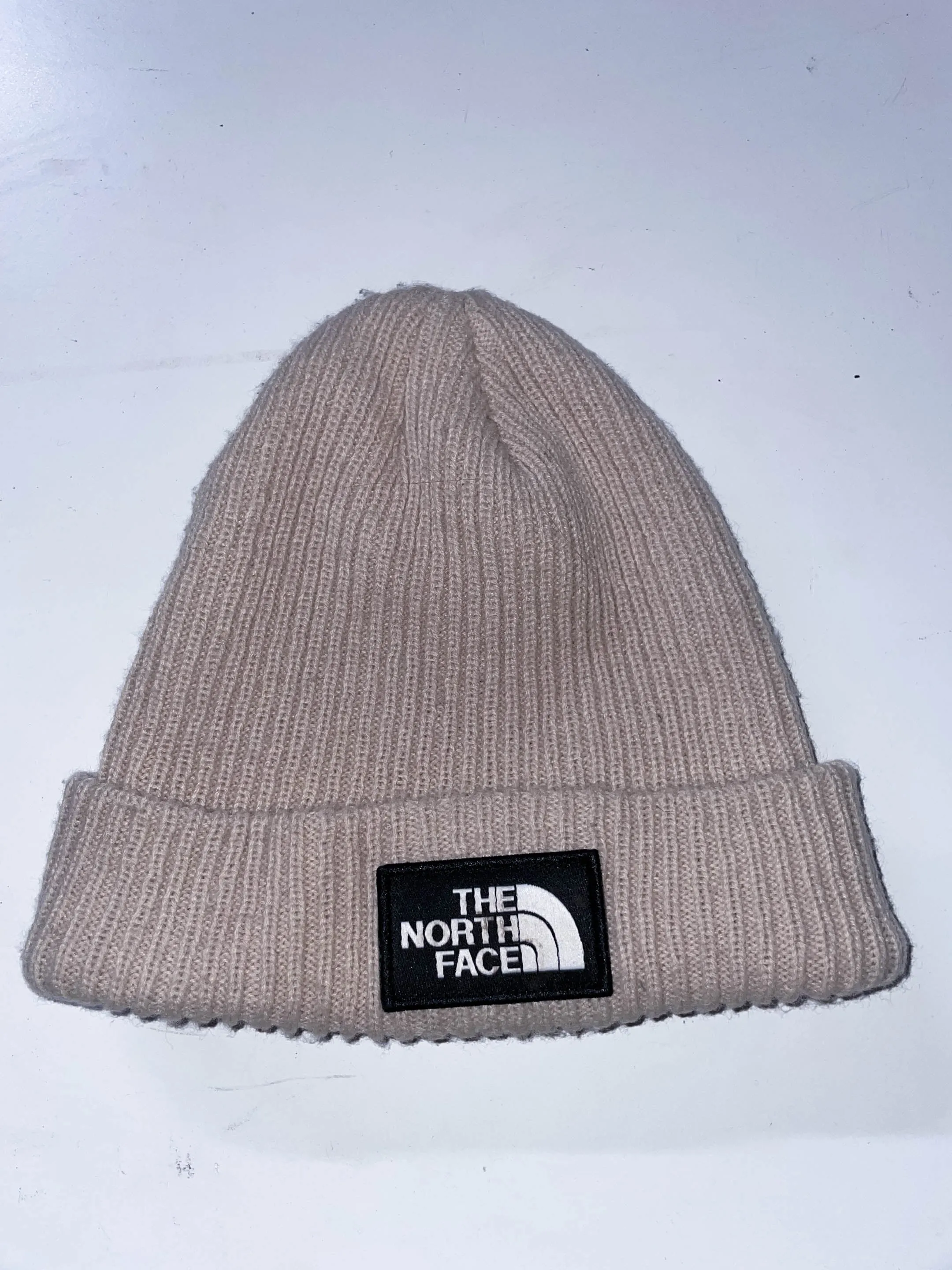 Vintage The north face acrylic cream beanie hat