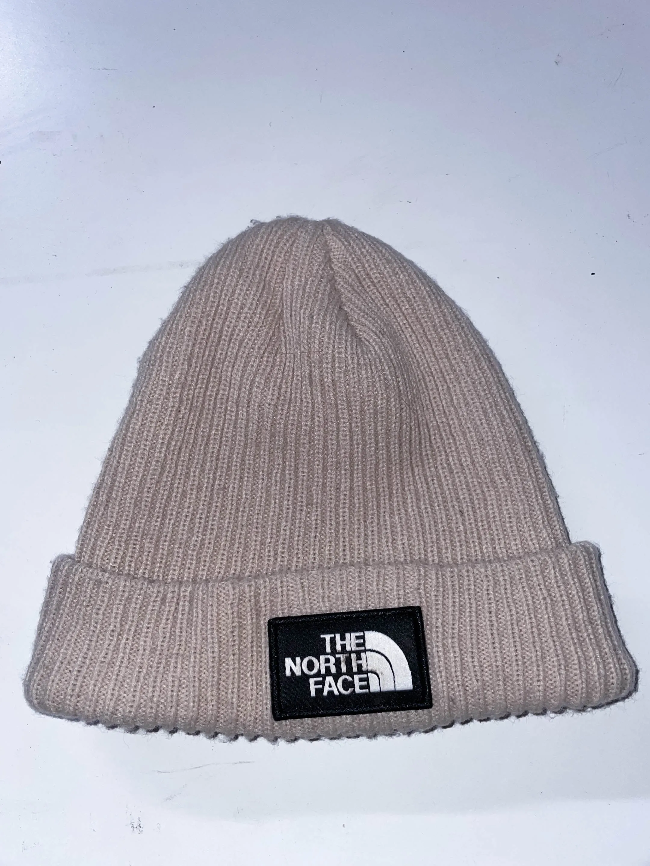 Vintage The north face acrylic cream beanie hat