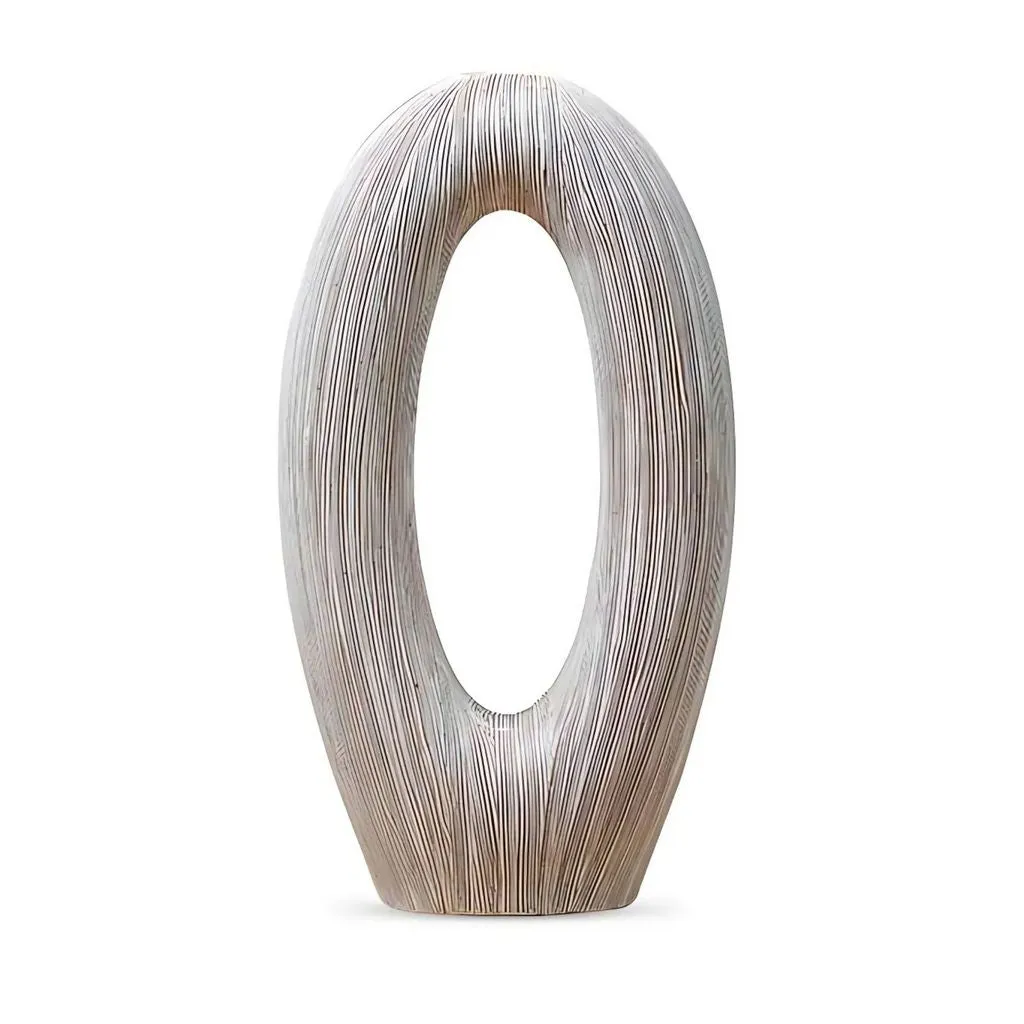 White Polyresin Vase | Modern Design | Centerpiece | Holiday Gift | Interior Decor | European Style