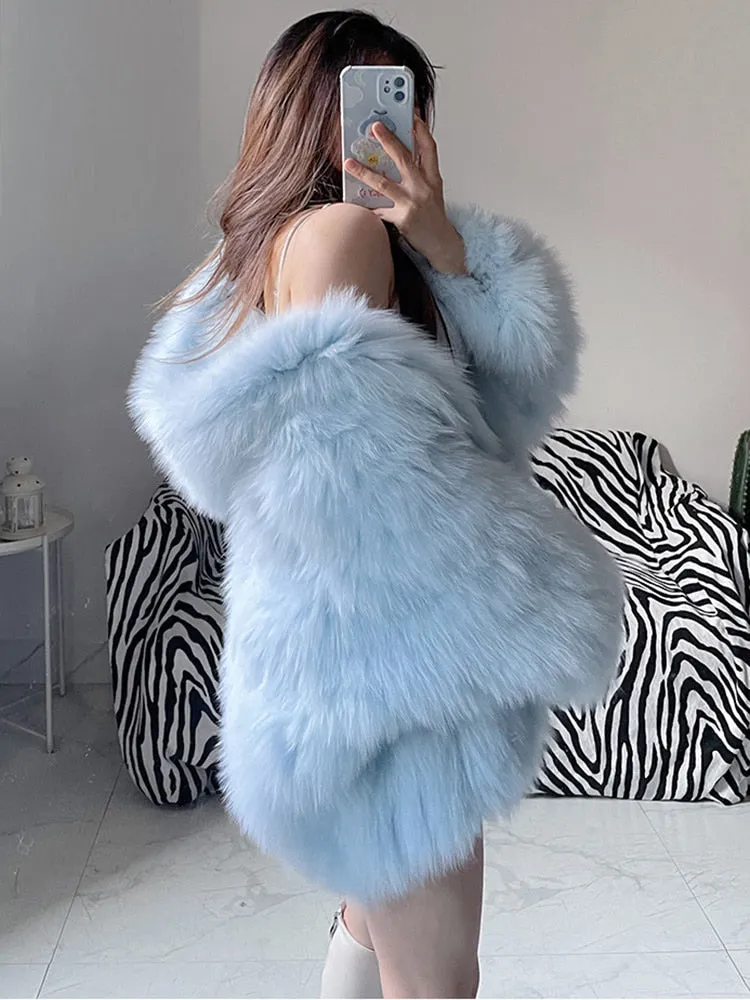 Winter Thick Warm Soft Faux Fur Jacket Women with Hood