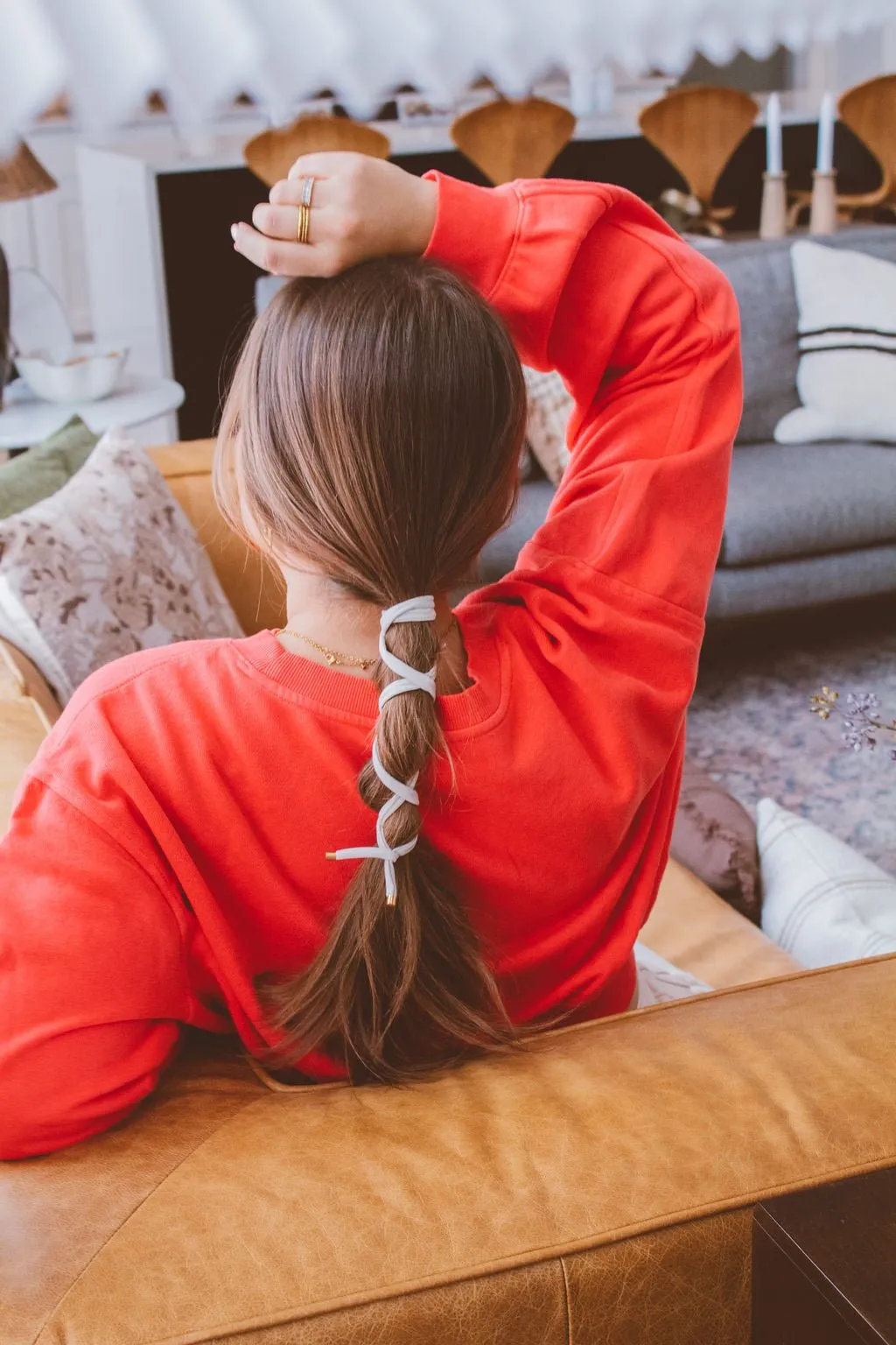 Wire Leather Ponytail Wrap