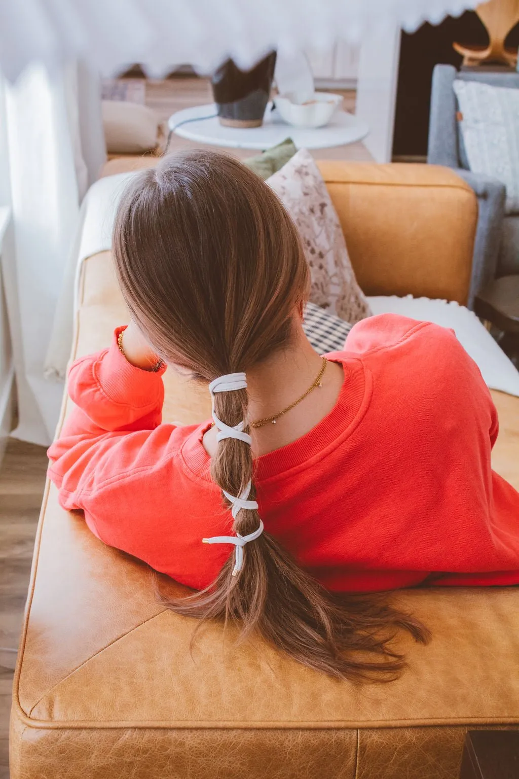 Wire Leather Ponytail Wrap