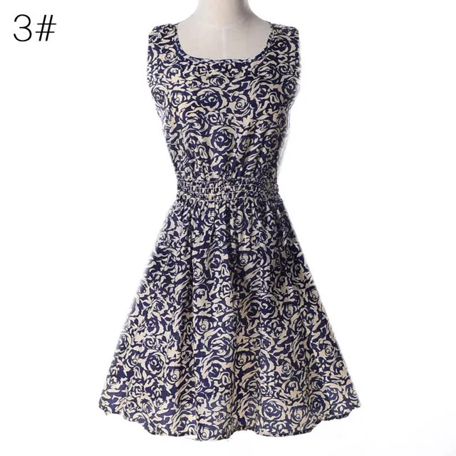 Women Casual Summer Chiffon Dress