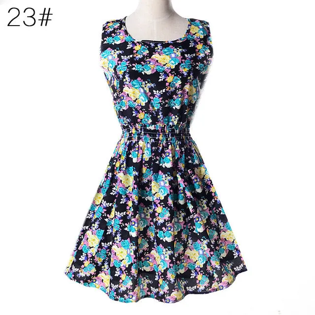 Women Casual Summer Chiffon Dress