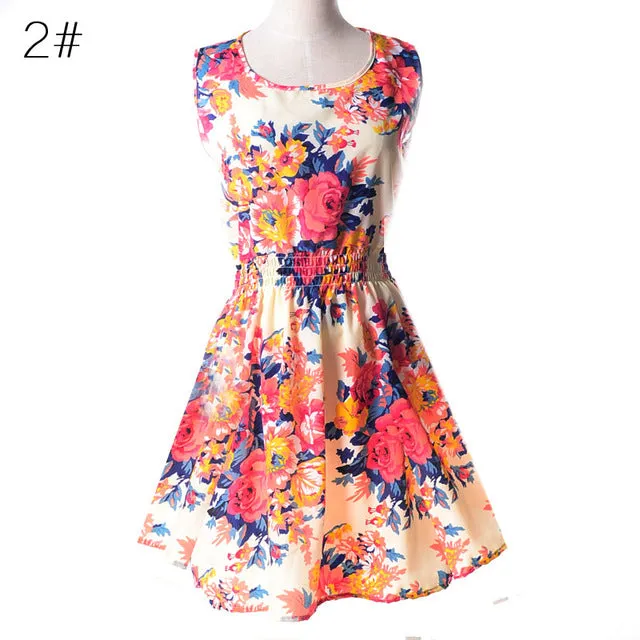 Women Casual Summer Chiffon Dress