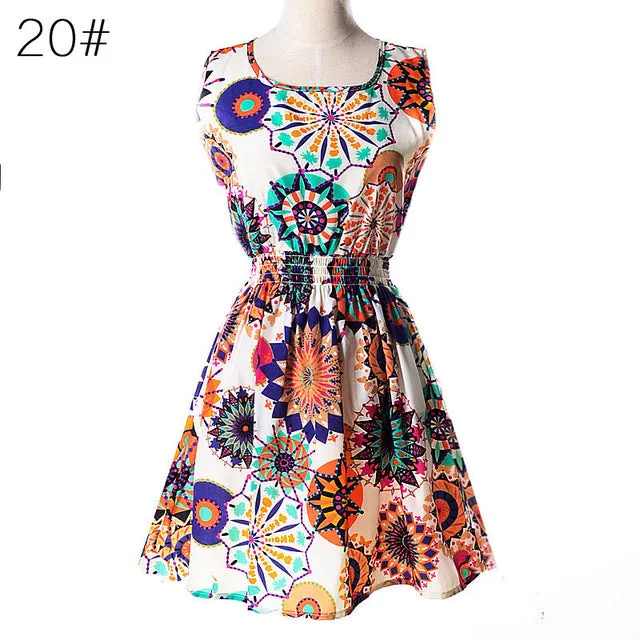 Women Casual Summer Chiffon Dress