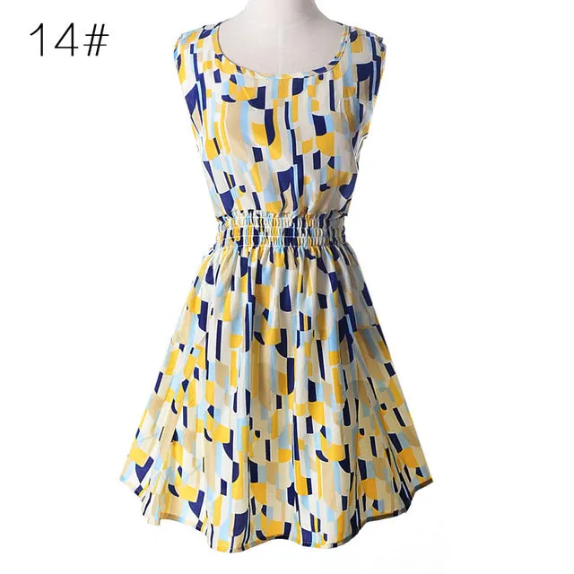 Women Casual Summer Chiffon Dress