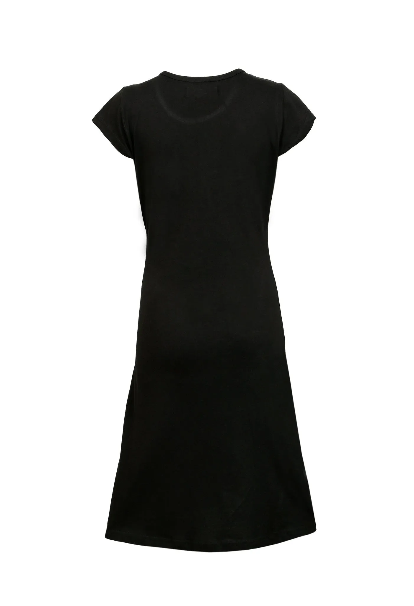 womens-short-sleeved-black-tunic-dress-with-embroidery-pattern-bellflower