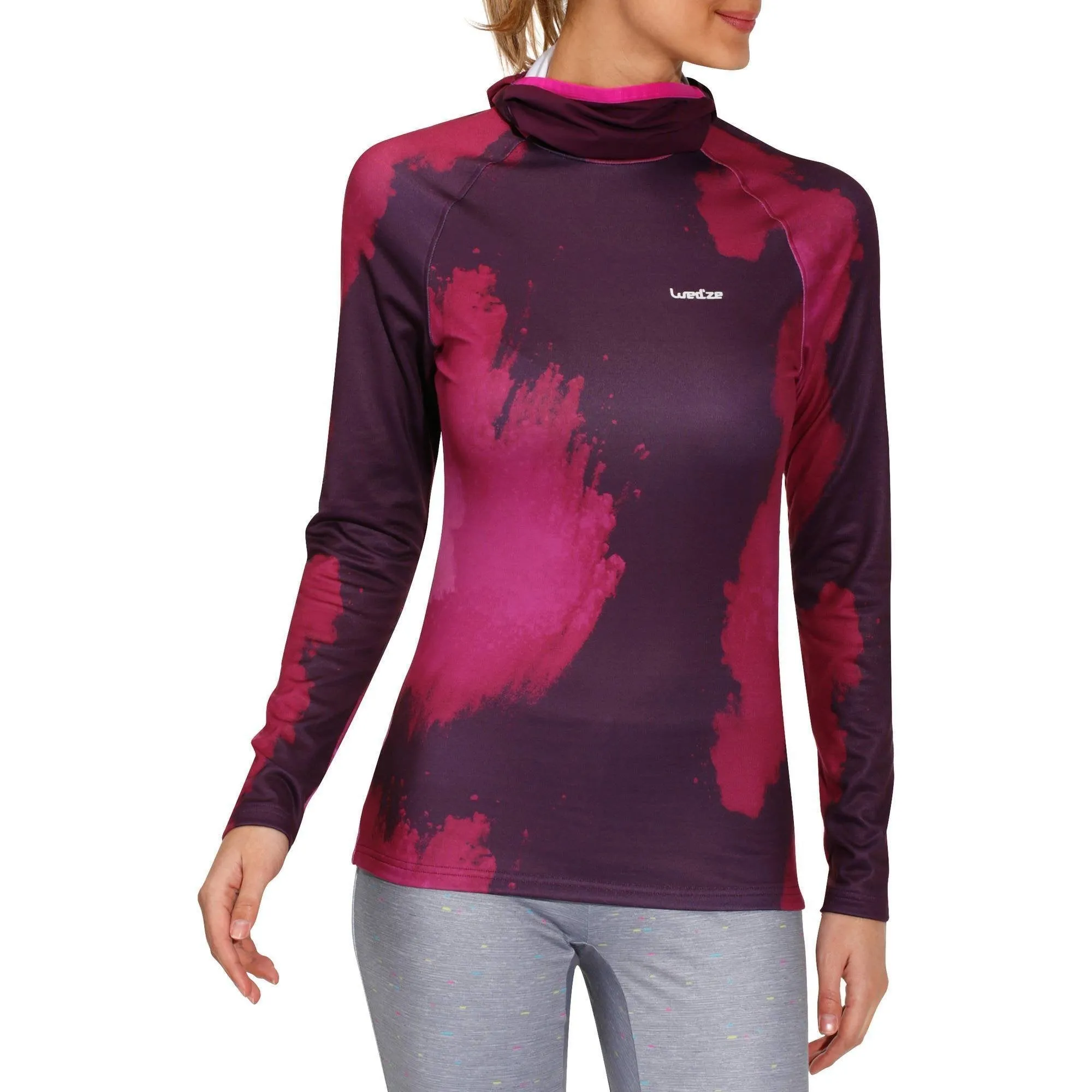 Women's Ski Base Layer Hood Top Freshwarm