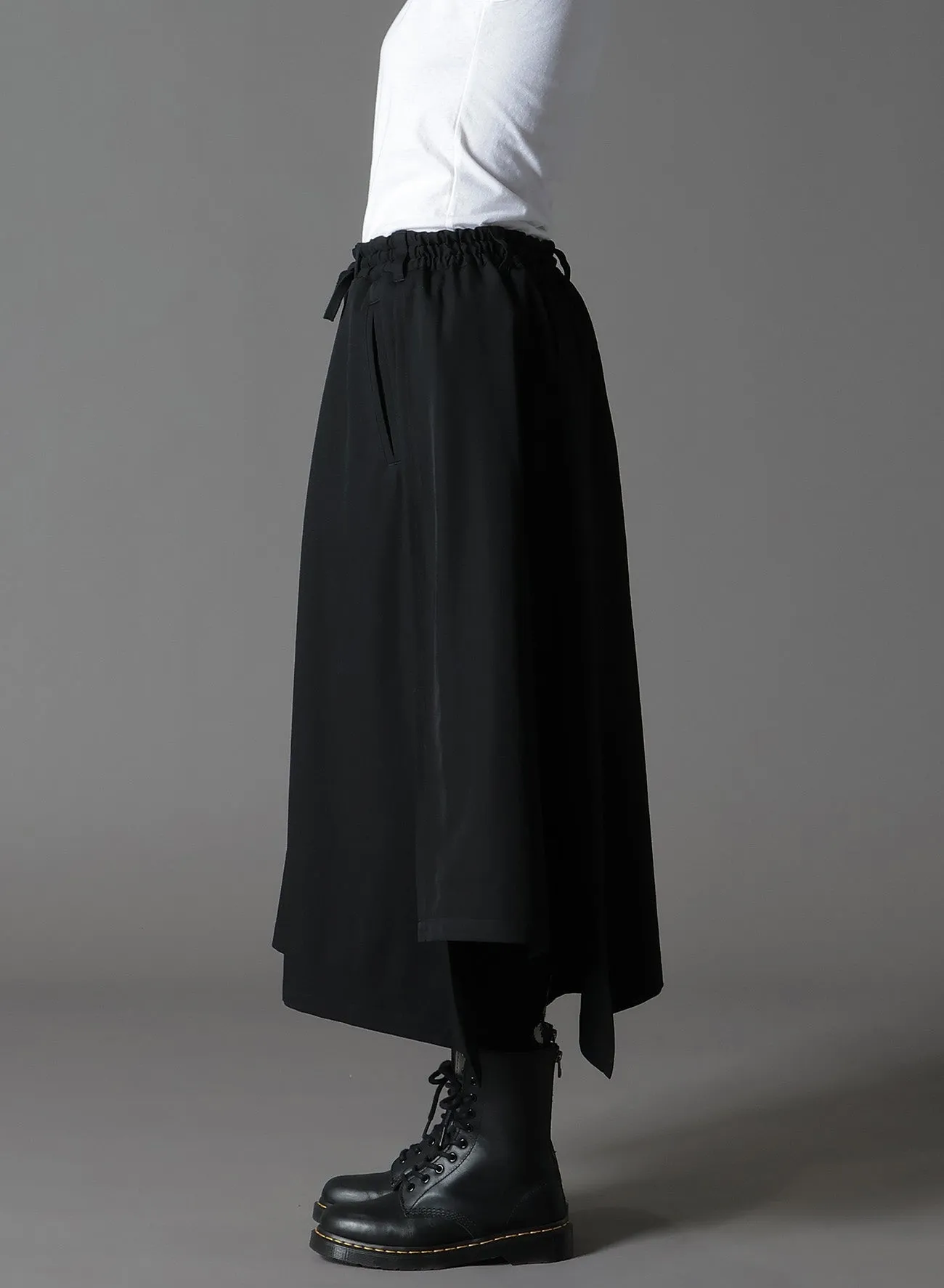 WOOL GABARDINE PANTS SKIRT