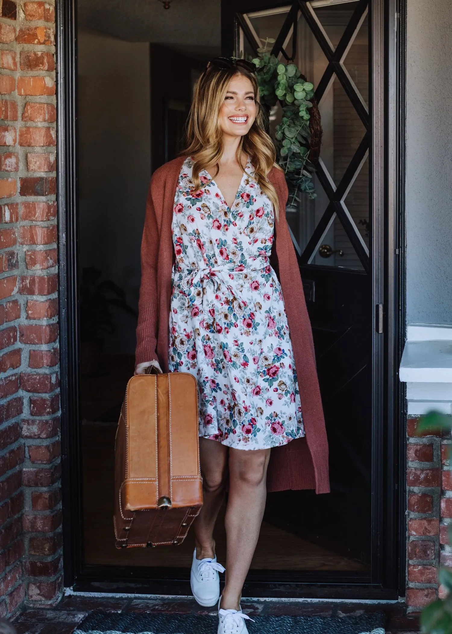 wrap dress/cover-up in ivory fleur