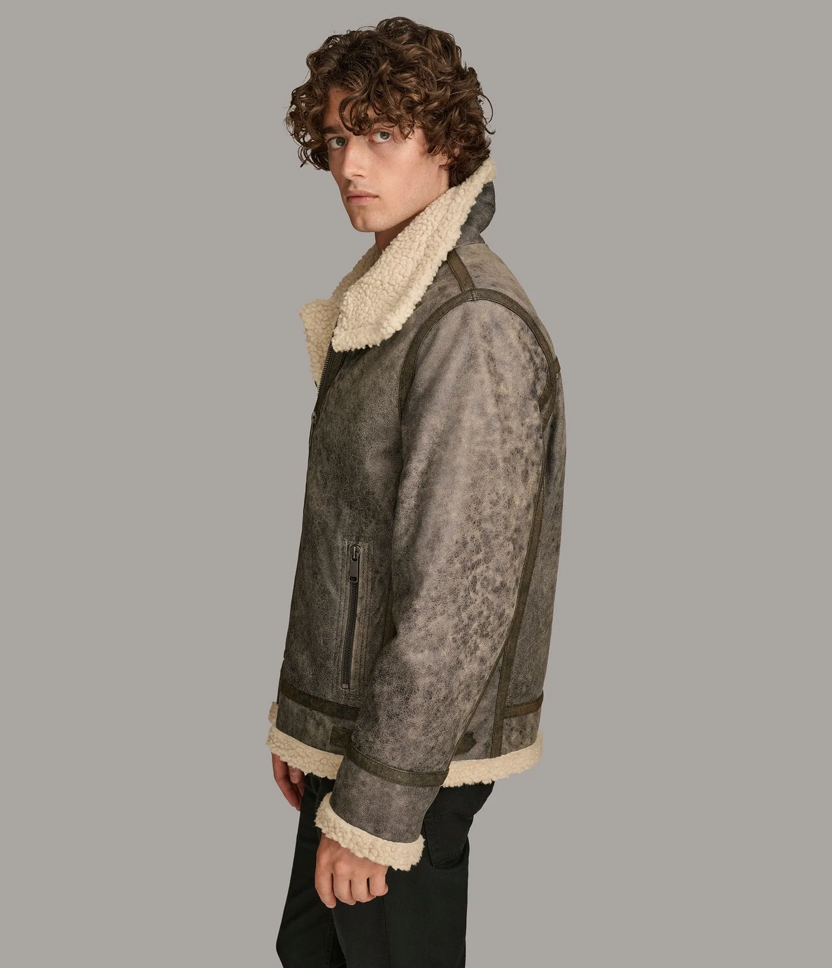 Xander Aviator With Faux Shearling