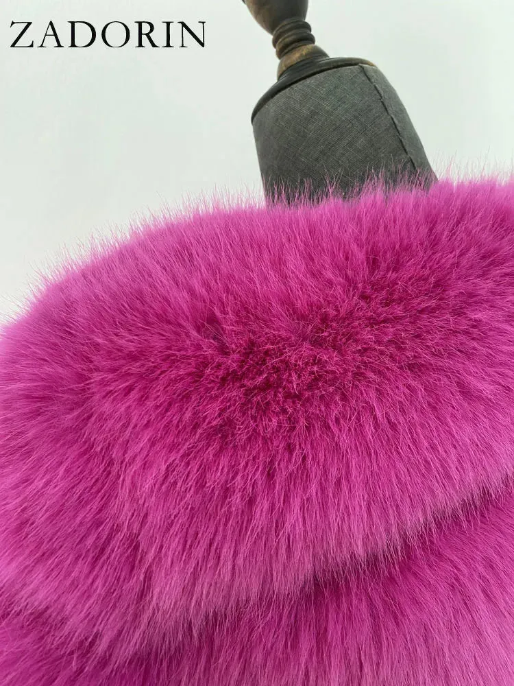 ZADORIN Winter Luxury Long Mink Coats Women Warm Faux Fur Coat Fluffy Fur Jacket Bontjas Coats Abrigo Piel Mujer