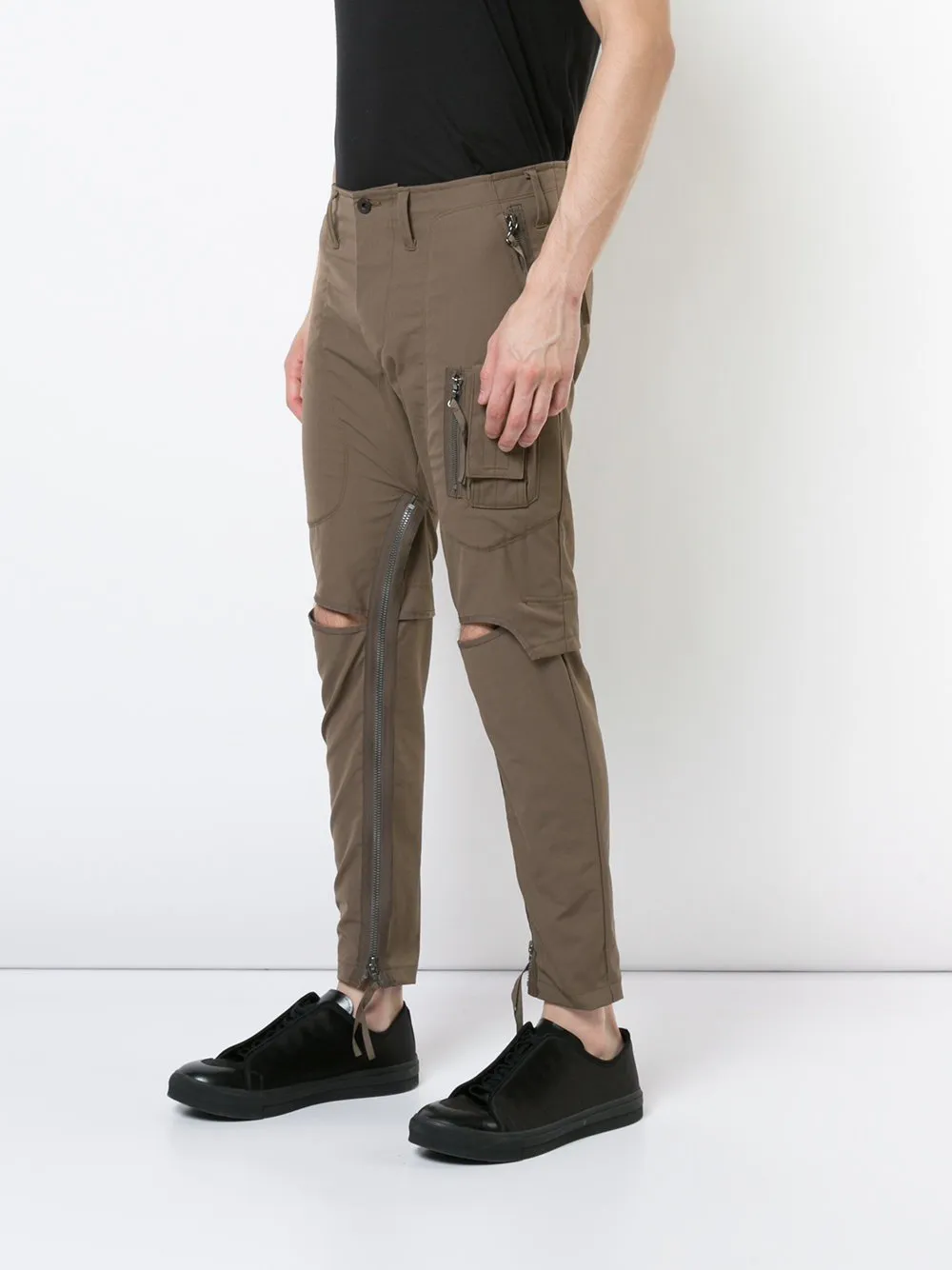 Zipped Cargo Trousers